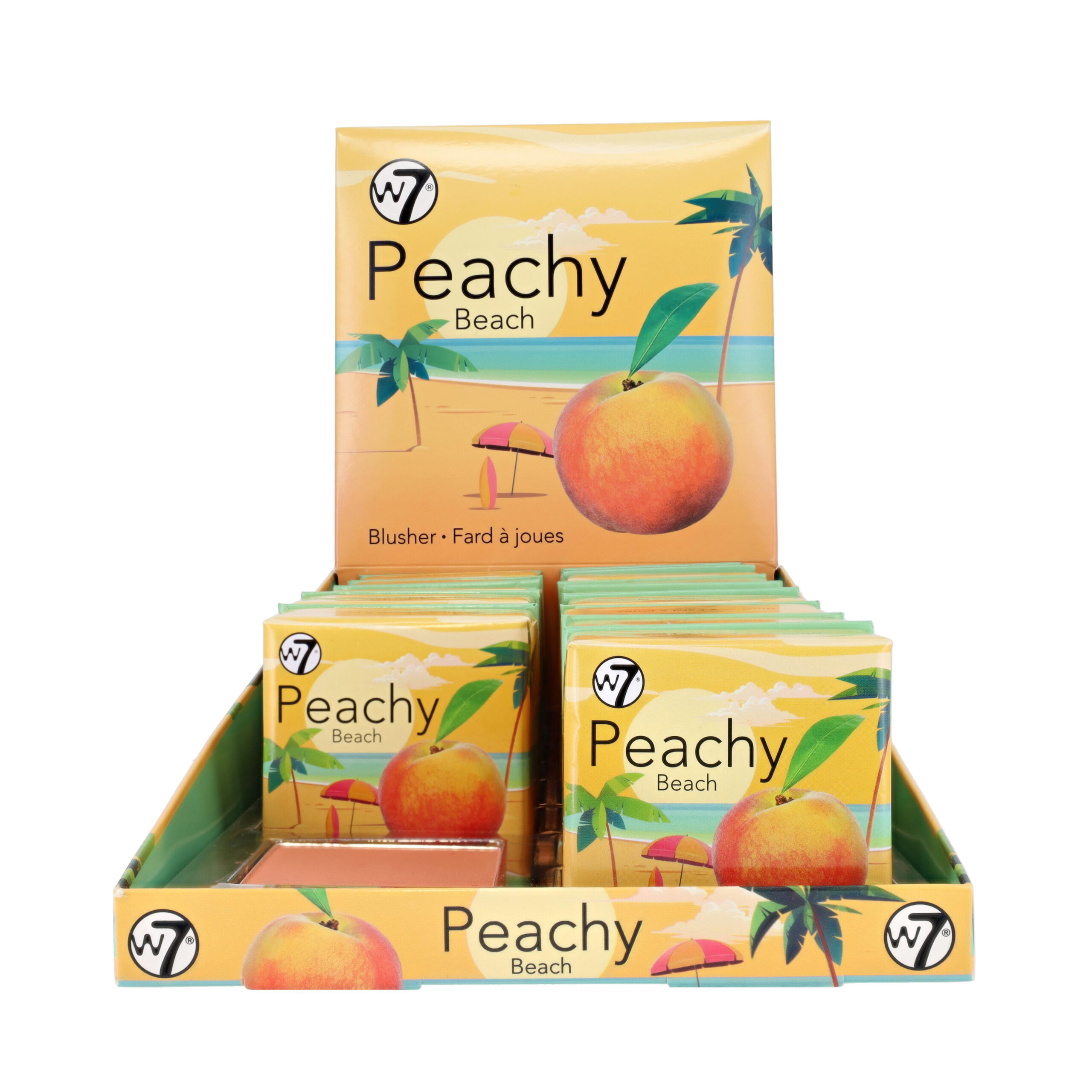 W7 Blushers Peachy Beach Display