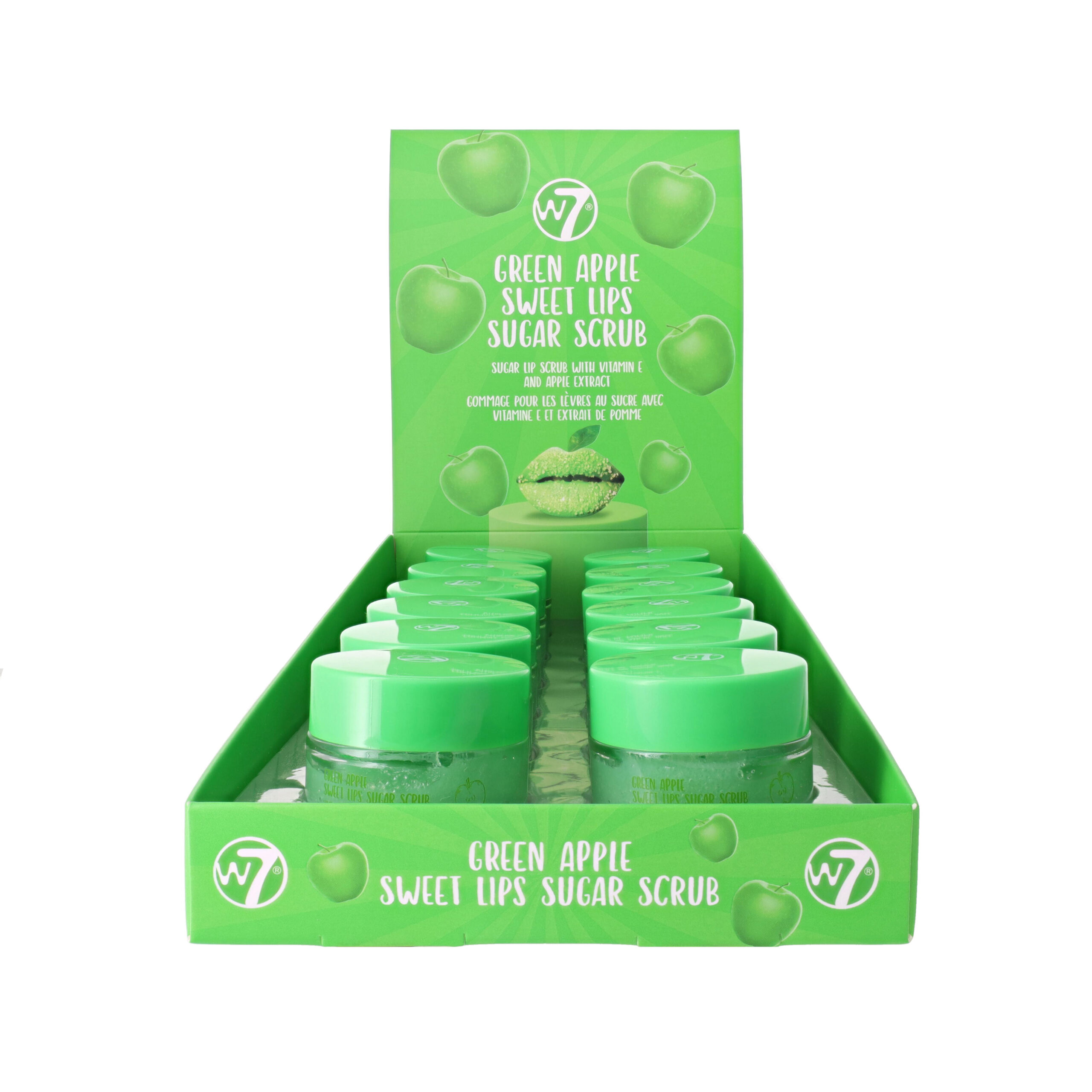 Green Apple Sweet Lips Sugar Scrub Display