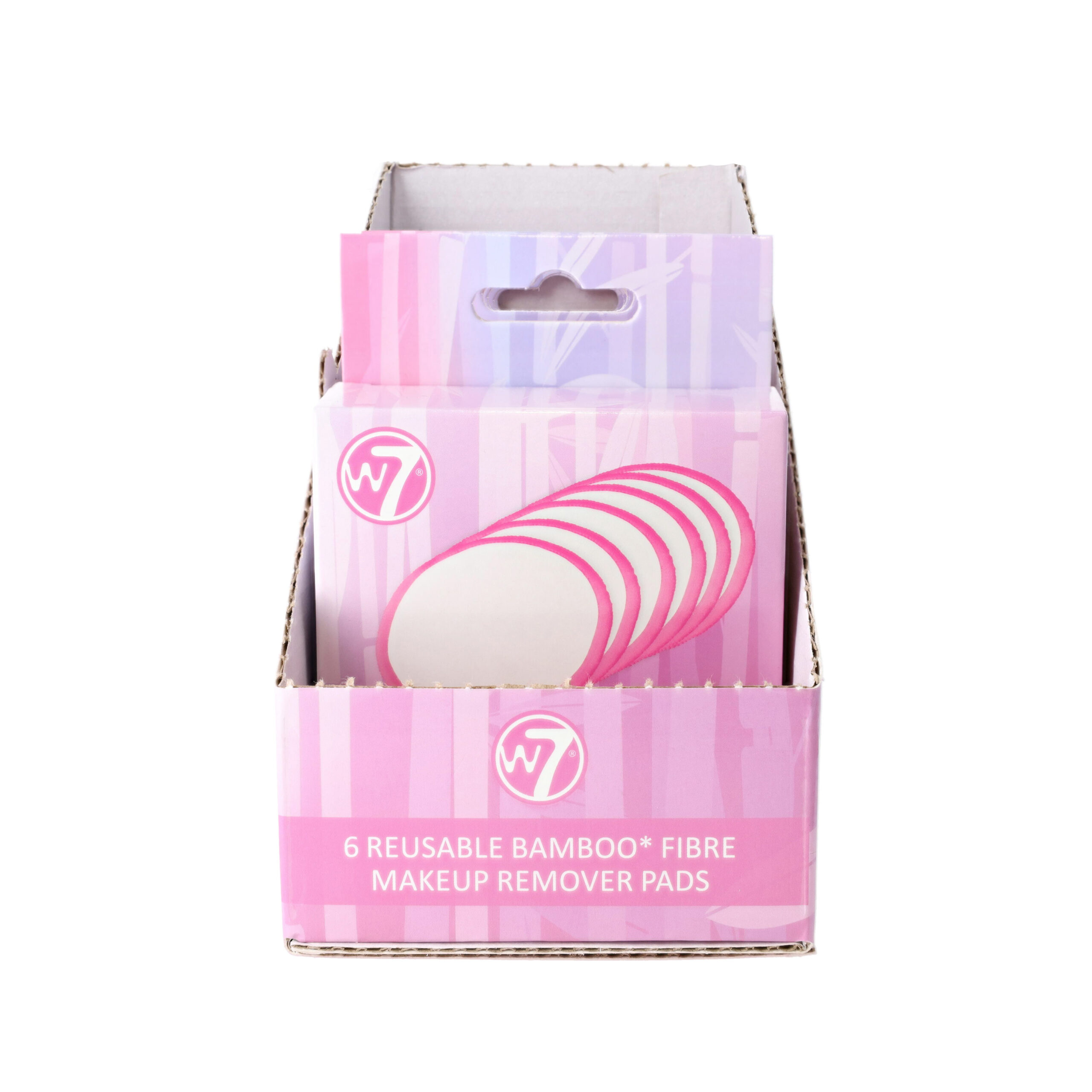 6 Reusable Bamboo Fibre Makeup Remover Pads Display