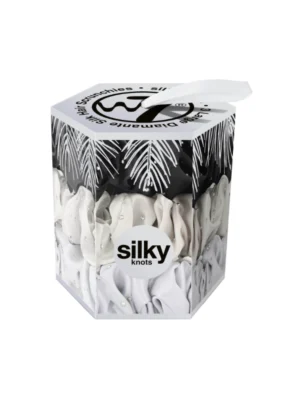 Silky Knots Scrunchies Silver Gift Set