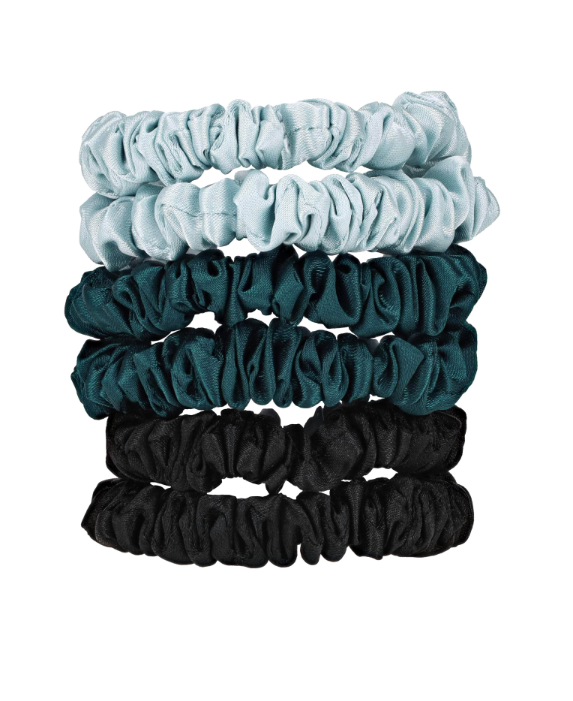 Silky Knots 6 Hair Scrunchies Marine