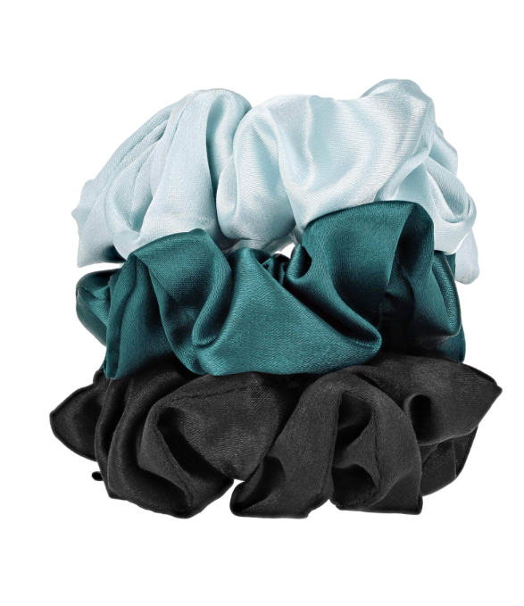 Silky Knots 3 Hair Scrunchies Marine