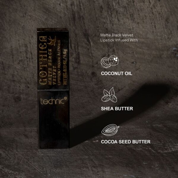 Technic Gothica  Velvet - Matte Black Lipstick